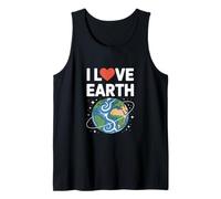 Diseño de conservación de la naturaleza I Love Earth Planet Camiseta sin Mangas