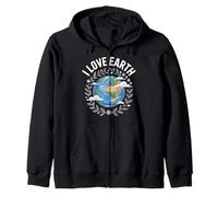 Diseño de conservación I Love Earth Planet Sudadera con Capucha