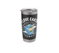 Diseño de conservación I Love Earth Planet Vaso térmico de acero inoxidable de doble pared