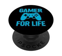 Diseño de Controlador de Juego Retro Gamer For Life PopSockets PopGrip Adhesivo