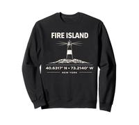 Diseño de coordenadas de Fire Island Lighthouse Nueva York Sudadera