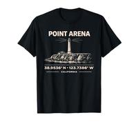 Diseño de coordenadas de Point Arena Lighthouse California Camiseta