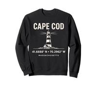 Diseño de coordenadas del Faro de Cape Cod Massachusetts Sudadera