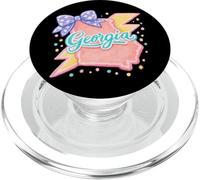 Diseño de Coquette Bow Preppy Lightning con diseño de Mapa de Georgia PopSockets PopGrip para MagSafe