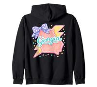 Diseño de Coquette Bow Preppy Lightning con diseño de Mapa de Georgia Sudadera con Capucha