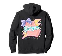 Diseño de Coquette Bow Preppy Lightning con diseño de Mapa de Georgia Sudadera con Capucha
