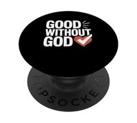 Diseño de corazón audaz de Good Without God PopSockets PopGrip Adhesivo