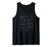 Diseño de corazón con Texto en inglés You'Re Loved More Than You Know Camiseta sin Mangas