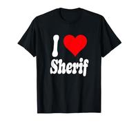 Diseño de corazón con Texto I Love Sherif Camiseta