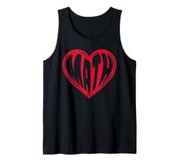 Diseño de corazón de amor matemático Camiseta sin Mangas