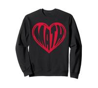 Diseño de corazón de amor matemático Sudadera