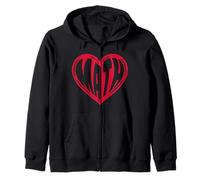 Diseño de corazón de amor matemático Sudadera con Capucha