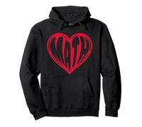 Diseño de corazón de amor matemático Sudadera con Capucha