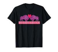 Diseño de corazón de búfalos vegetarianos, hombres, mujeres, adolescentes Camiseta