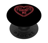 Diseño de corazón de Haunt Me Spiderweb PopSockets PopGrip Adhesivo