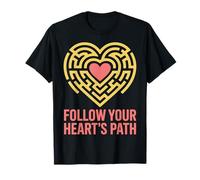Diseño de corazón de Laberinto de Camino de tu corazón Camiseta
