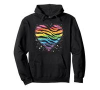 Diseño De Corazón De Tigre Patrón Animal Sudadera con Capucha