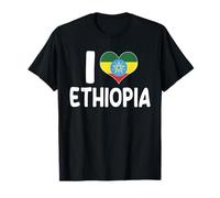 Diseño de corazón etíope I Love Ethiopia Camiseta