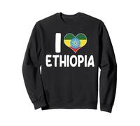 Diseño de corazón etíope I Love Ethiopia Sudadera