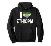 Diseño de corazón etíope I Love Ethiopia Sudadera con Capucha