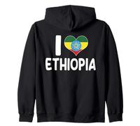 Diseño de corazón etíope I Love Ethiopia Sudadera con Capucha
