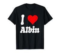 Diseño de corazón I Love Albin Camiseta