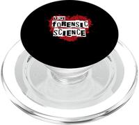 Diseño de corazón I Love Forensic Science PopSockets PopGrip para MagSafe
