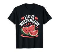 Diseño de corazón jugoso con rebanada de sandía Camiseta