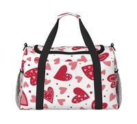 Diseño de corazón para el Día de San Valentín,Bolsas Deportivas, Bolsos de Viaje Deportivos Cruzados de Mano, Bolsas de Viaje de Gran Capacidad para Mujeres y Hombres.