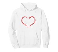 Diseño de corazón Rojo con Texto en inglés I Love Being a Grandma para Abuela Sudadera con Capucha