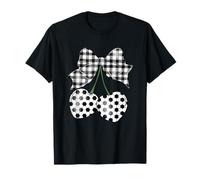 Diseño de Corazones de Lazo a Cuadros Camiseta