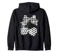 Diseño de Corazones de Lazo a Cuadros Sudadera con Capucha
