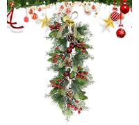 Diseño de Corona Resistente a la Intemperie: la Corona de Navidad para Puerta de Entrada Incluye una Base Estable diseñada con Materiales Resistentes a los Rayos UV para Mantener su en