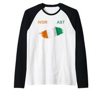 Diseño de Costa de Marfil Camiseta Manga Raglan