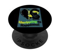 Diseño de Cremallera de corazón Que se Abre a la Felicidad PopSockets PopGrip Adhesivo