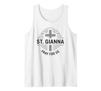 Diseño de Cruz católica de Santa Gianna Pray for Us Camiseta sin Mangas
