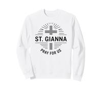 Diseño de Cruz católica de Santa Gianna Pray for Us Sudadera
