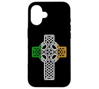 Diseño de Cruz Celta Día de San Patricio Carcasa para iPhone 16