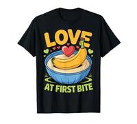 Diseño de Cuenco de plátano Love At First Bite Camiseta