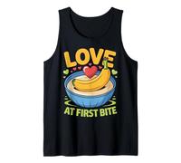 Diseño de Cuenco de plátano Love At First Bite Camiseta sin Mangas