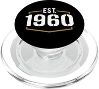 Diseño de cumpleaños de 1960 Estilo Vintage Establecido en 1960 PopSockets PopGrip para MagSafe