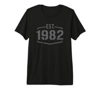 Diseño de cumpleaños de 1982 Estilo Vintage Establecido en 1982 Camiseta Premium