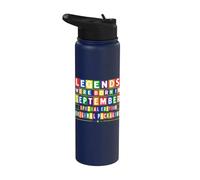 Diseño de cumpleaños estilo Ransom Legends Were Born in September Stainless Steel Insulated Water Bottle