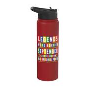 Diseño de cumpleaños estilo Ransom Legends Were Born in September Stainless Steel Insulated Water Bottle