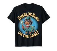 Diseño de Detective Sherlock Bones Dachshund Camiseta