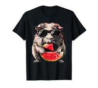 Diseño de Dibujo de Conejillo de Indias de sandía, Estampado Animal de Vida Silvestre Camiseta