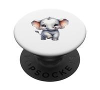 Diseño de Dibujos Animados de Elefante Kawaii para niños PopSockets PopGrip Adhesivo
