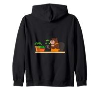 Diseño de Dibujos Animados de jardinería Urbana de Castor Divertido Sudadera con Capucha