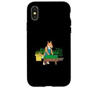Diseño de Dibujos Animados de Perro Divertido de jardinería Urbana Carcasa para iPhone X/XS