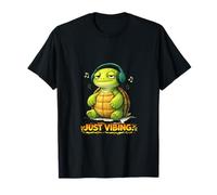 Diseño de Dibujos Animados Just Vibing Chill Turtle Camiseta
